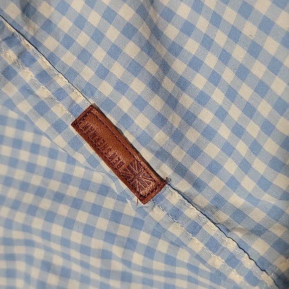 Ben Sherman Shirt Long Sleeve Button Down Gingham Checkered Plaid Blue White L - Picture 11 of 14
